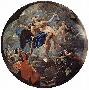 Nicolas Poussin Die Zeit und die Wahrheit, Allegorie, Tondo oil on canvas